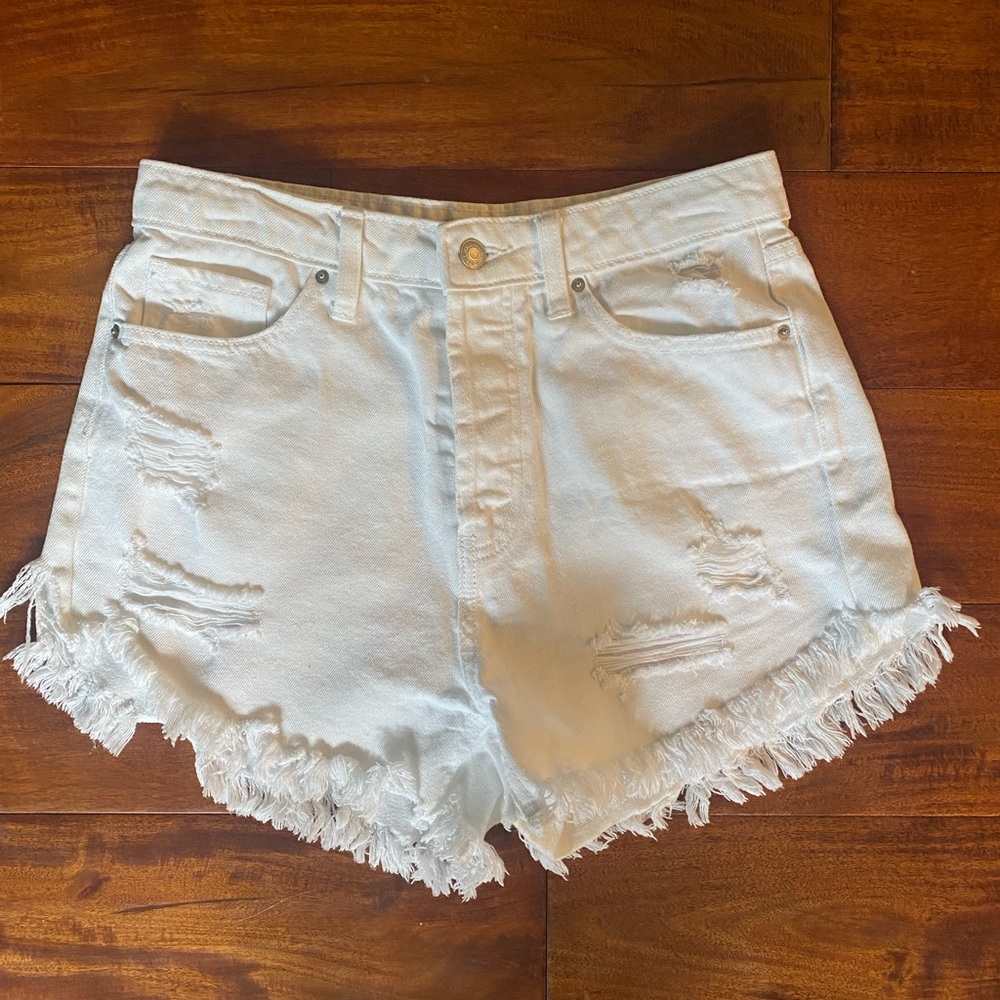 Women’s White Denim Shorts